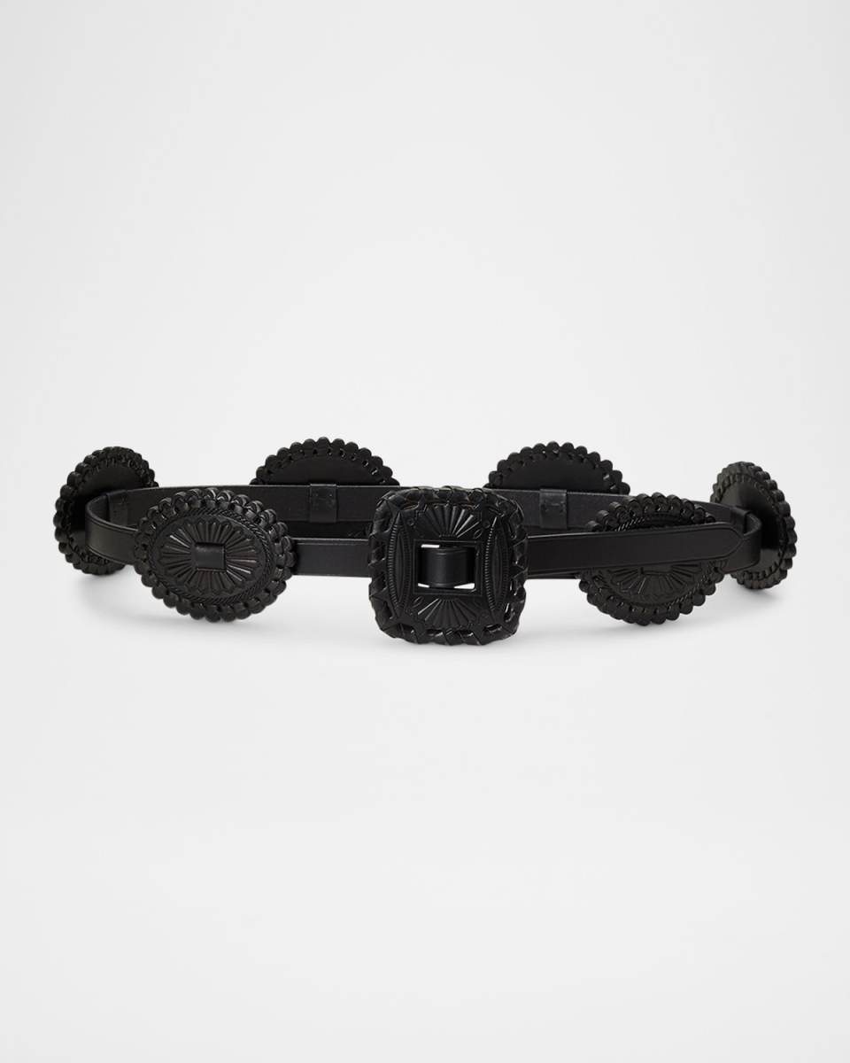Western Leather Skinny Belt